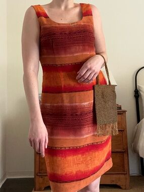 Vintage John Roberts Sunset Sleeveless Dress